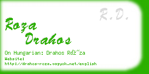 roza drahos business card